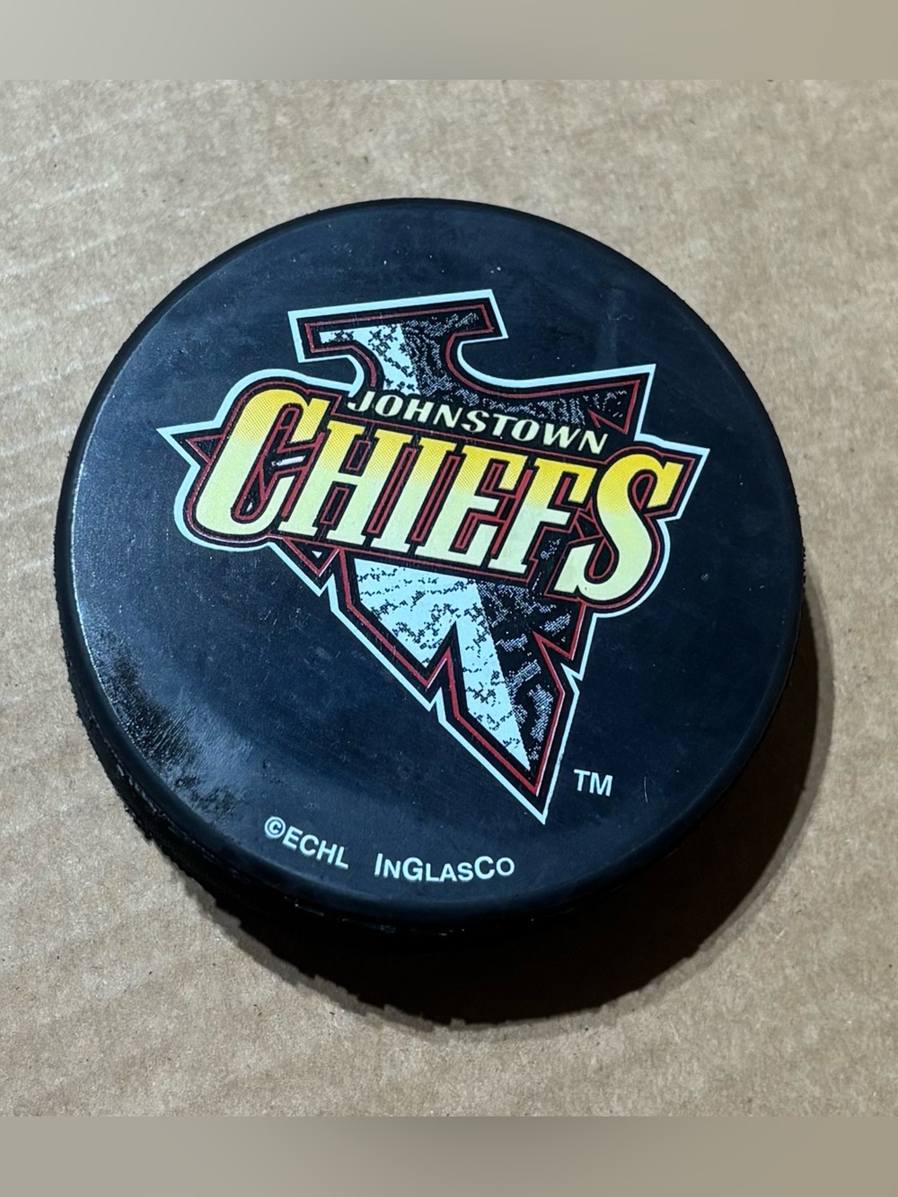 Johnstown Chiefs ECHL Souvenir Hockey Puck